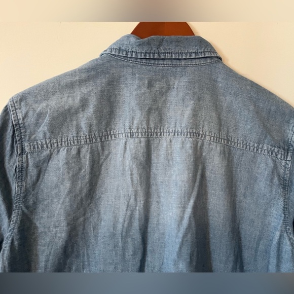 Chico’s Denim 3/4 Roll-up Sleeve Button Down Shirt Women’s Size Large - Picture 3 of 16